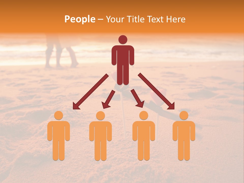 A Couple Standing On A Beach Holding Hands PowerPoint Template