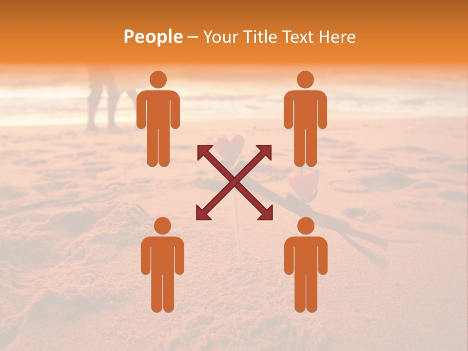 A Couple Standing On A Beach Holding Hands PowerPoint Template