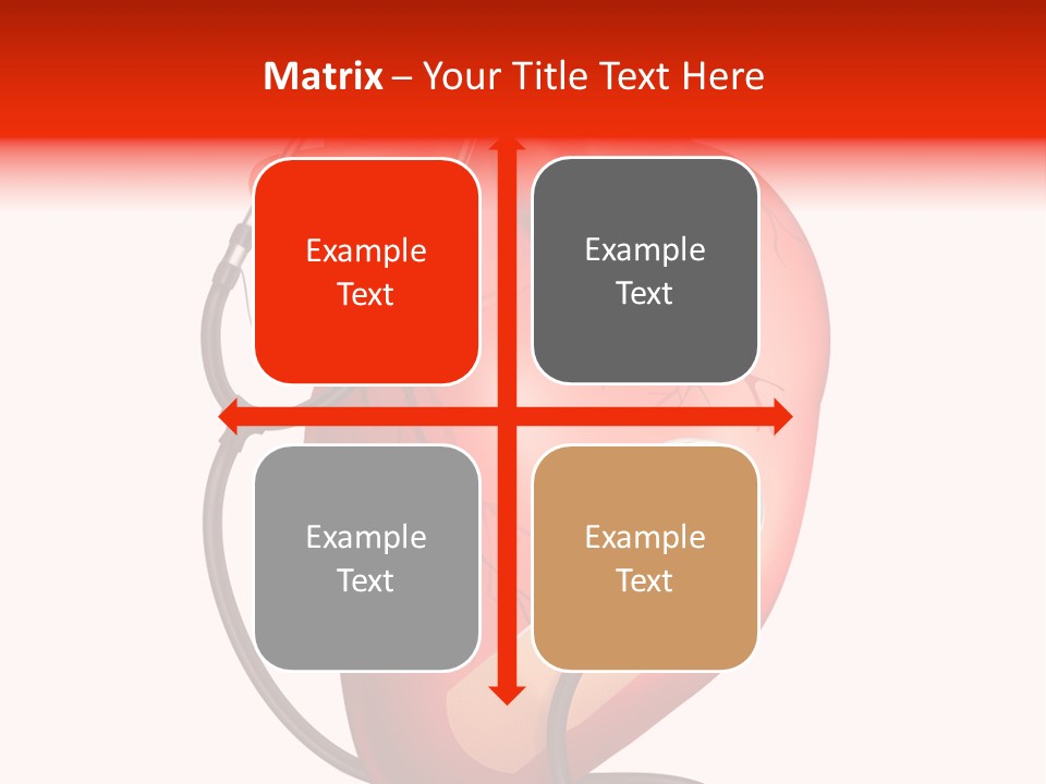 A Heart With A Stethoscope On Top Of It PowerPoint Template