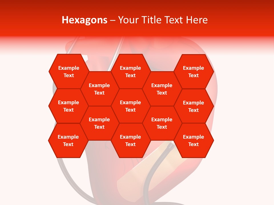 A Heart With A Stethoscope On Top Of It PowerPoint Template
