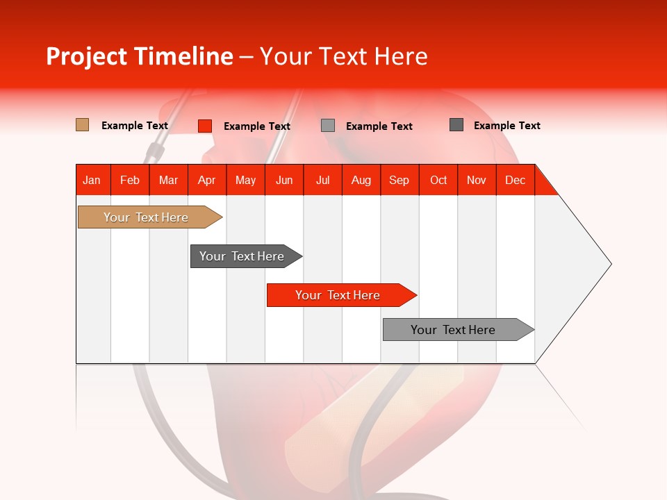 A Heart With A Stethoscope On Top Of It PowerPoint Template
