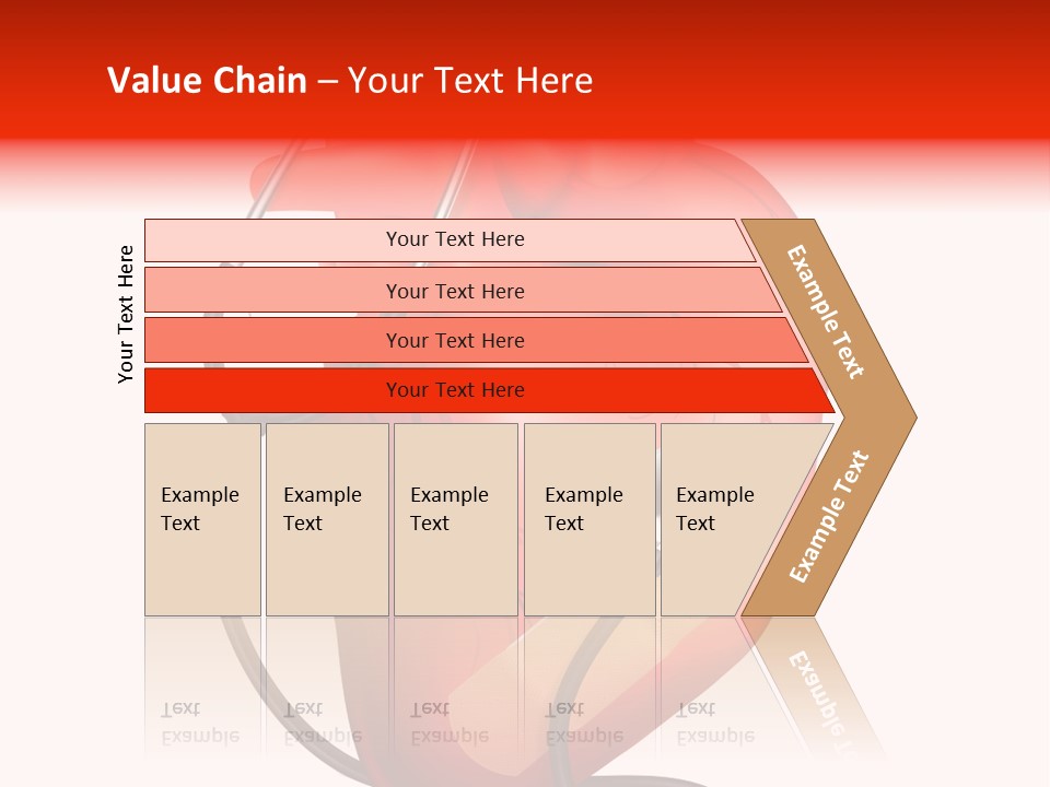 A Heart With A Stethoscope On Top Of It PowerPoint Template