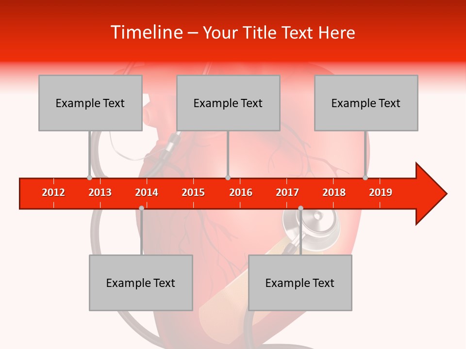 A Heart With A Stethoscope On Top Of It PowerPoint Template