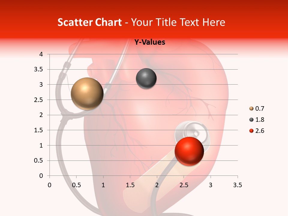 A Heart With A Stethoscope On Top Of It PowerPoint Template