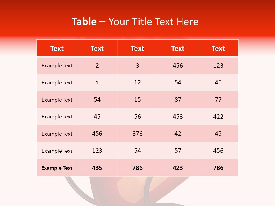 A Heart With A Stethoscope On Top Of It PowerPoint Template