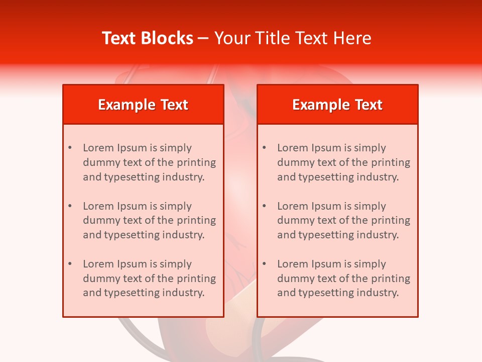 A Heart With A Stethoscope On Top Of It PowerPoint Template