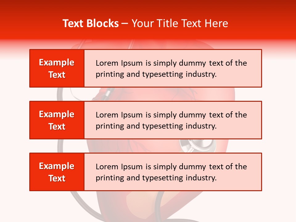 A Heart With A Stethoscope On Top Of It PowerPoint Template