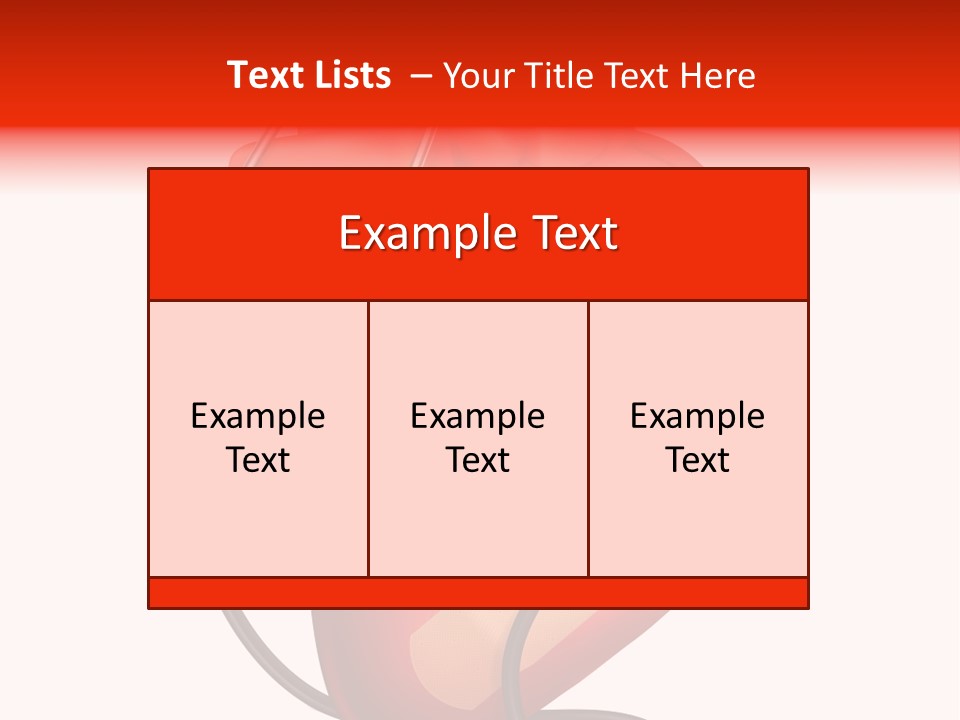 A Heart With A Stethoscope On Top Of It PowerPoint Template