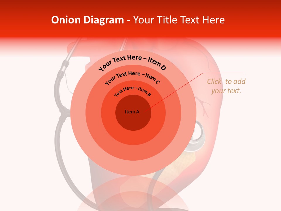 A Heart With A Stethoscope On Top Of It PowerPoint Template