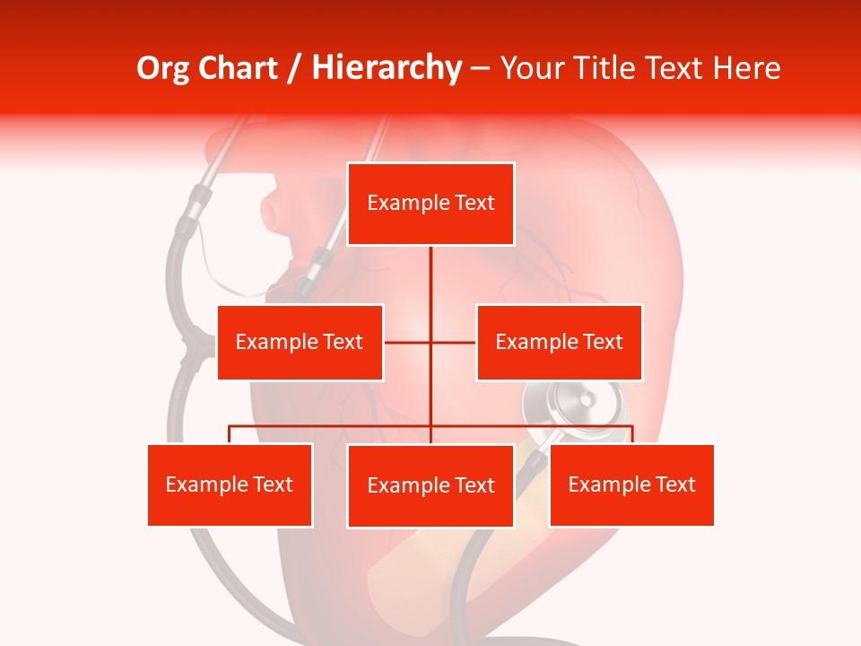 A Heart With A Stethoscope On Top Of It PowerPoint Template