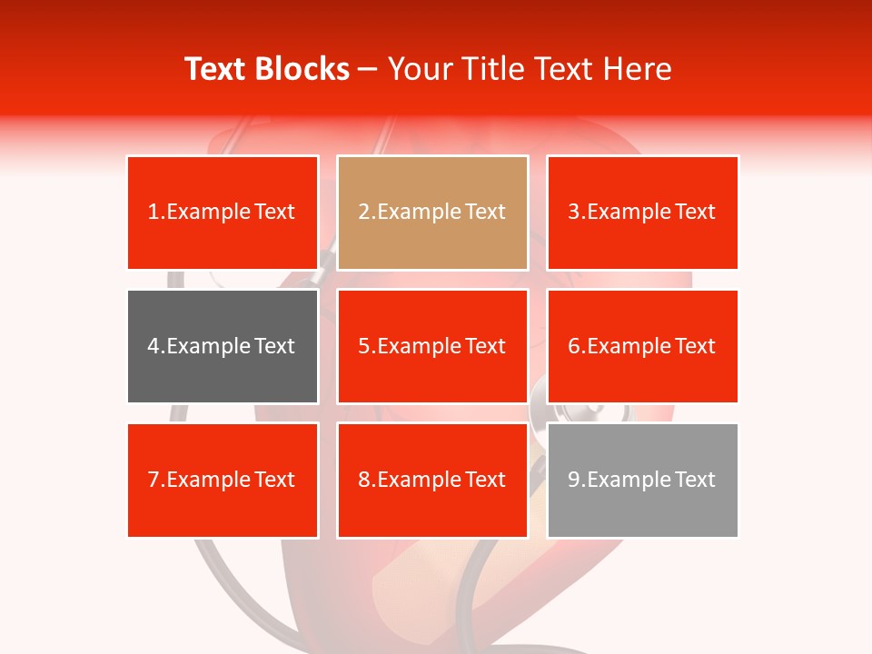 A Heart With A Stethoscope On Top Of It PowerPoint Template