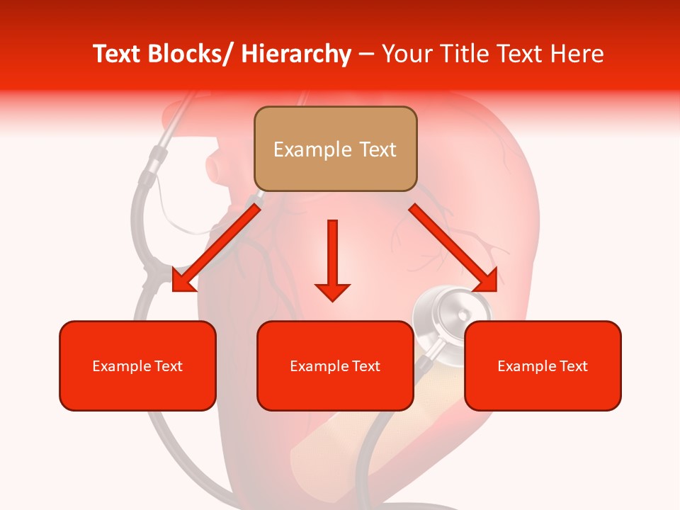 A Heart With A Stethoscope On Top Of It PowerPoint Template