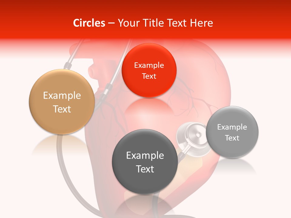 A Heart With A Stethoscope On Top Of It PowerPoint Template