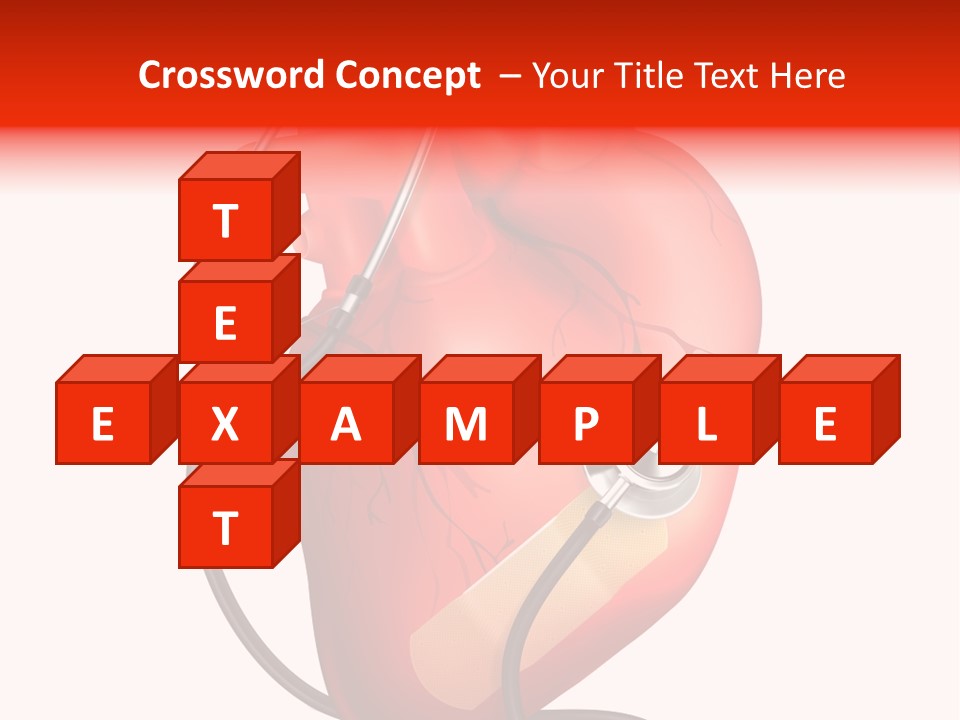 A Heart With A Stethoscope On Top Of It PowerPoint Template