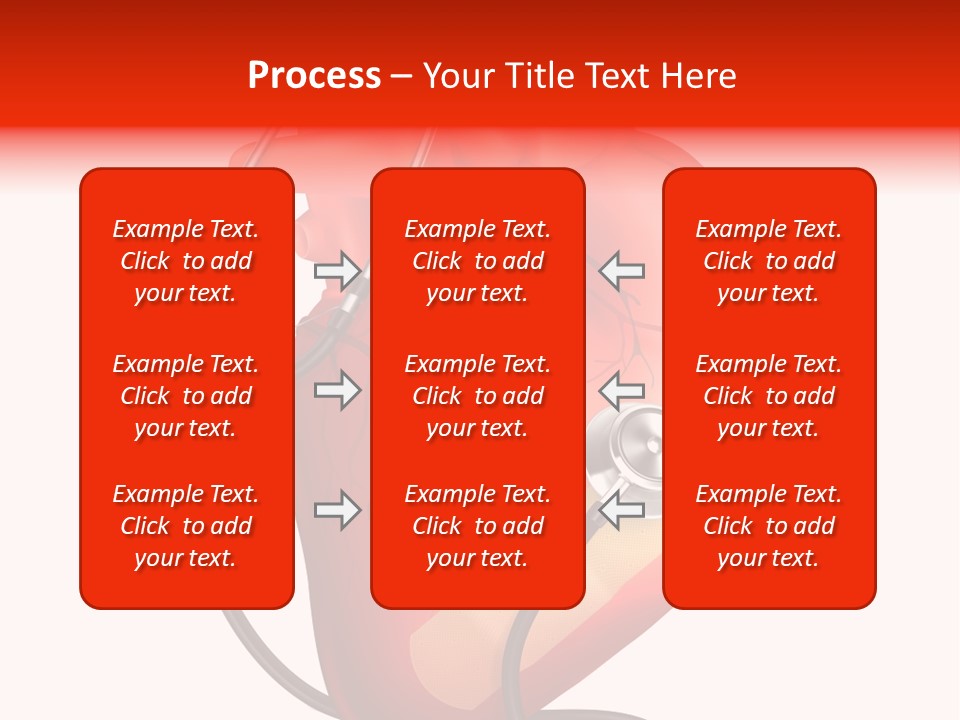 A Heart With A Stethoscope On Top Of It PowerPoint Template