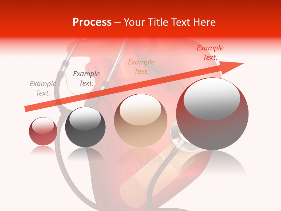 A Heart With A Stethoscope On Top Of It PowerPoint Template