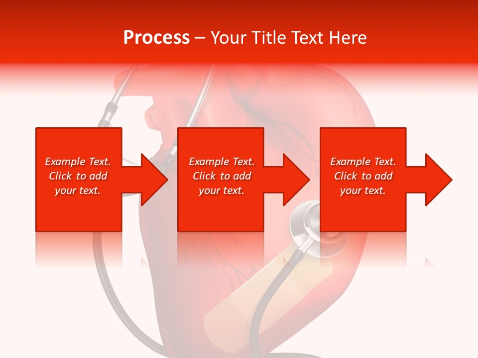 A Heart With A Stethoscope On Top Of It PowerPoint Template