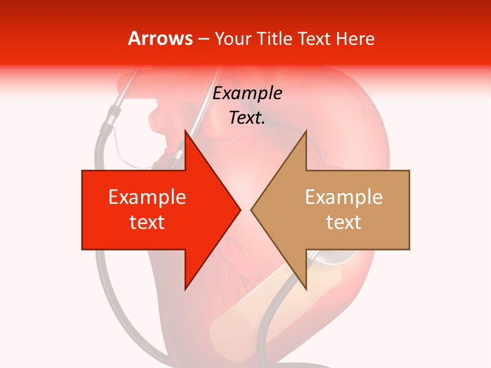 A Heart With A Stethoscope On Top Of It PowerPoint Template