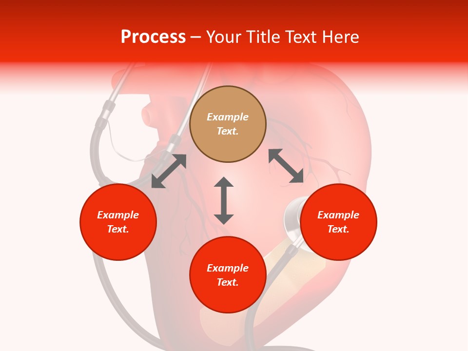 A Heart With A Stethoscope On Top Of It PowerPoint Template