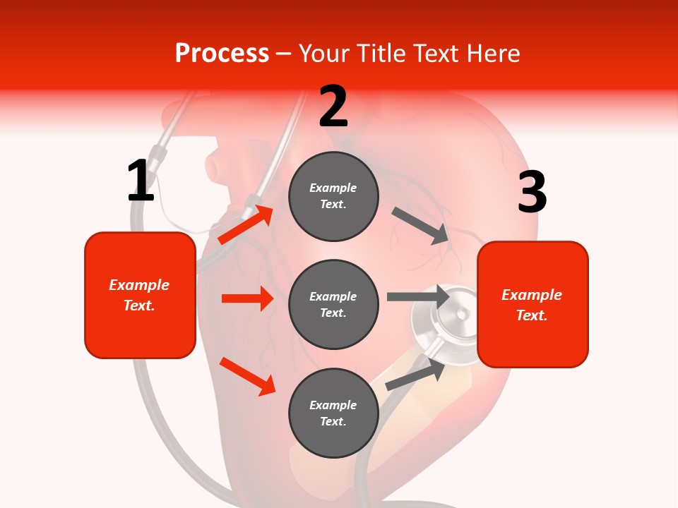 A Heart With A Stethoscope On Top Of It PowerPoint Template