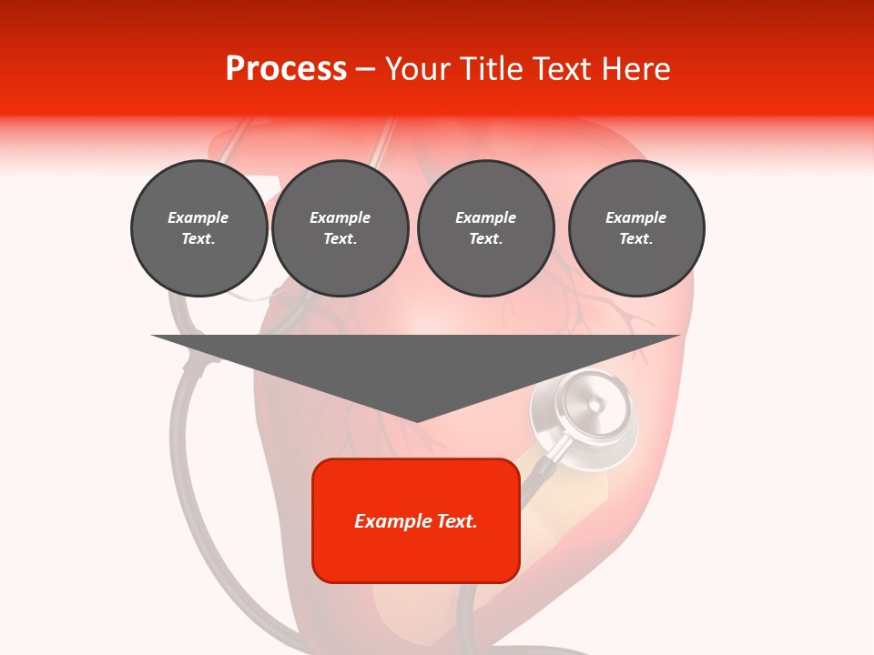A Heart With A Stethoscope On Top Of It PowerPoint Template