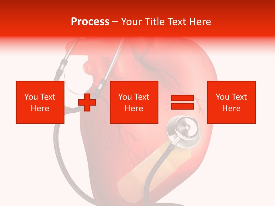 A Heart With A Stethoscope On Top Of It PowerPoint Template