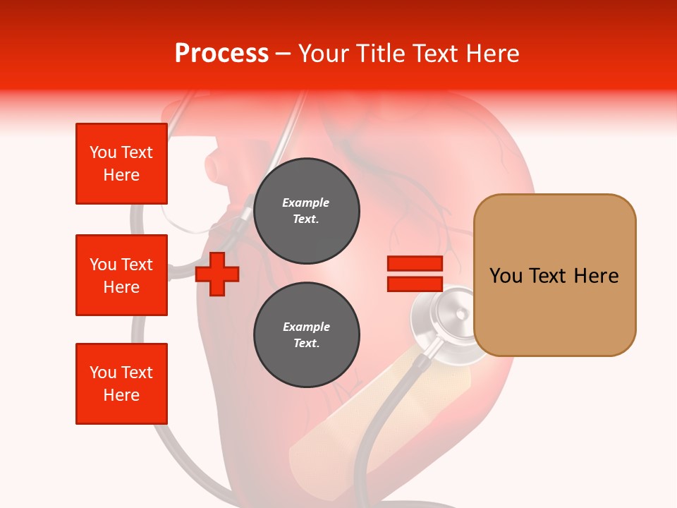 A Heart With A Stethoscope On Top Of It PowerPoint Template