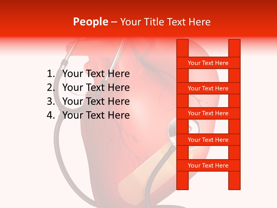 A Heart With A Stethoscope On Top Of It PowerPoint Template