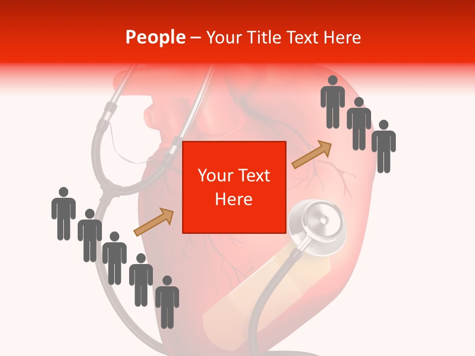 A Heart With A Stethoscope On Top Of It PowerPoint Template