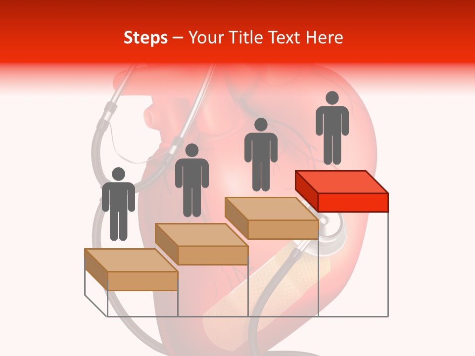 A Heart With A Stethoscope On Top Of It PowerPoint Template