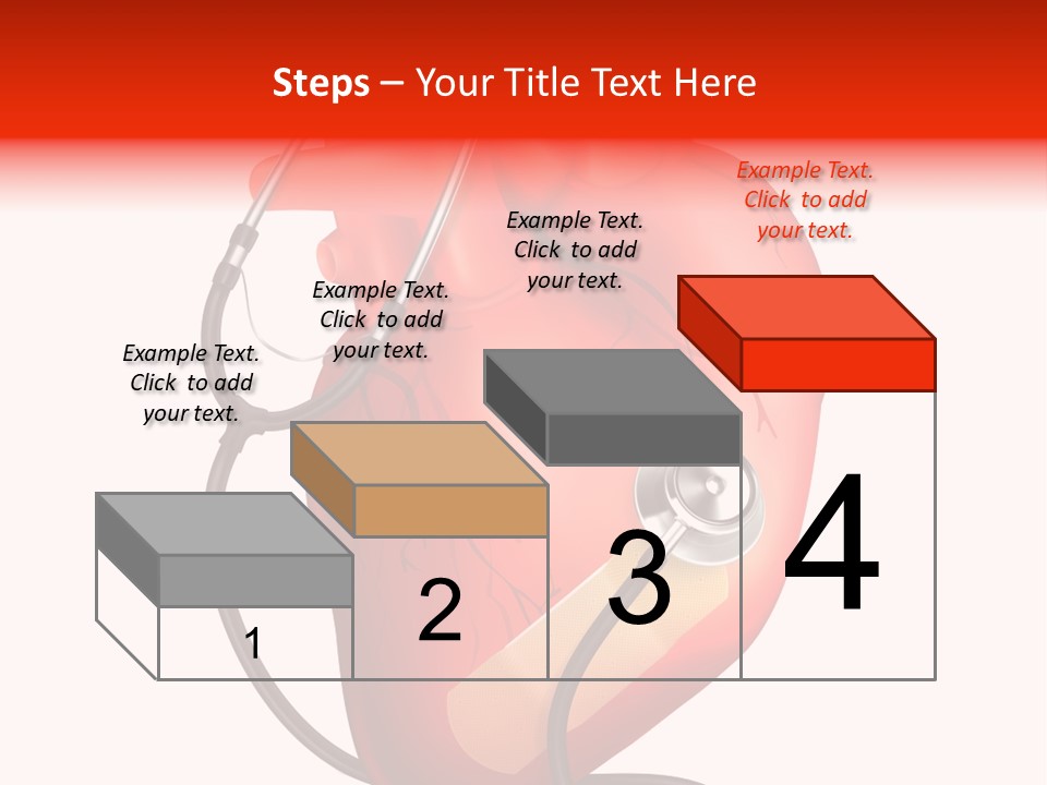 A Heart With A Stethoscope On Top Of It PowerPoint Template