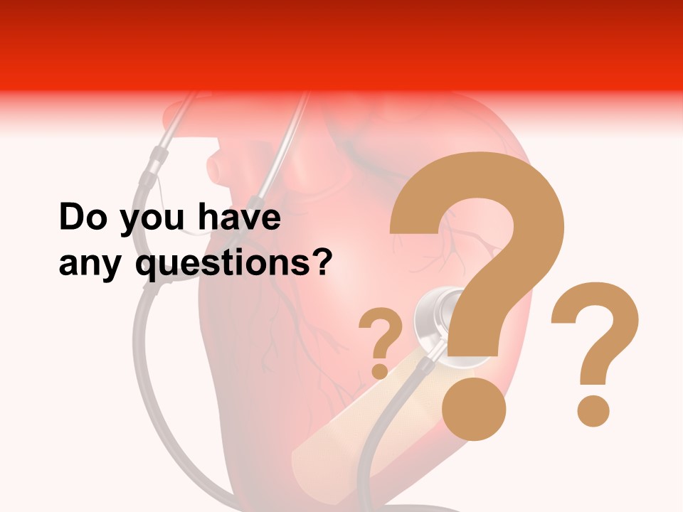 A Heart With A Stethoscope On Top Of It PowerPoint Template