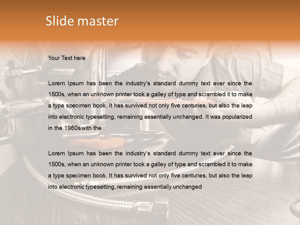 Interior Builder Pipe PowerPoint Template