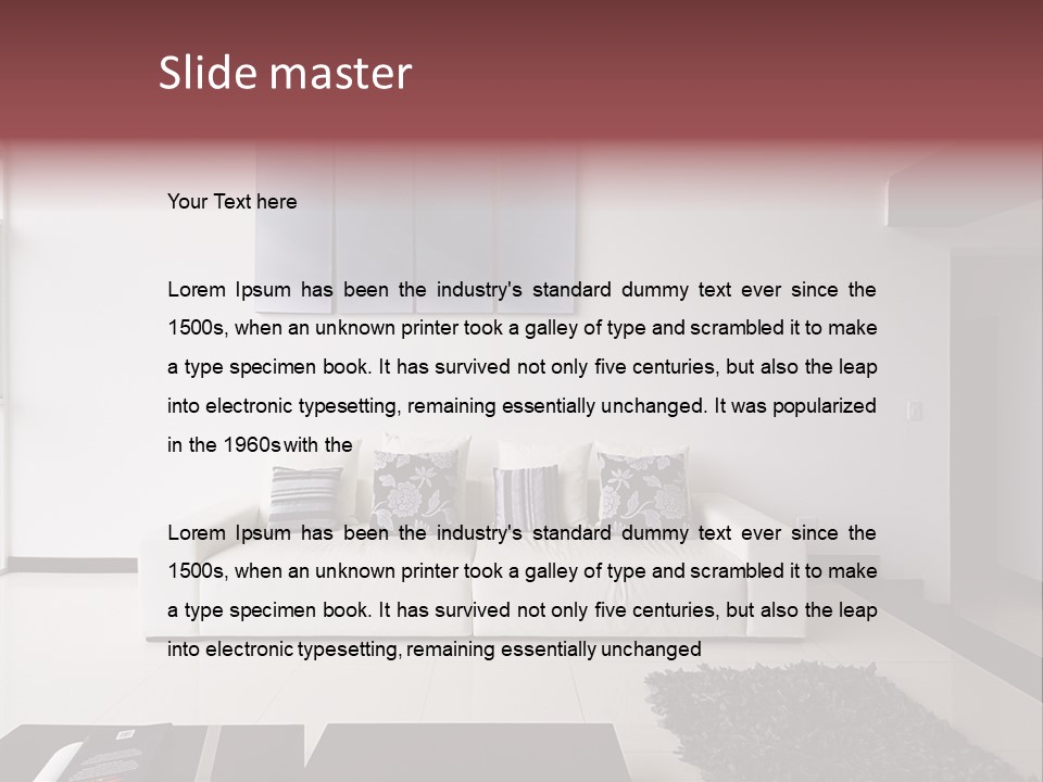 Residential Relax Room PowerPoint Template