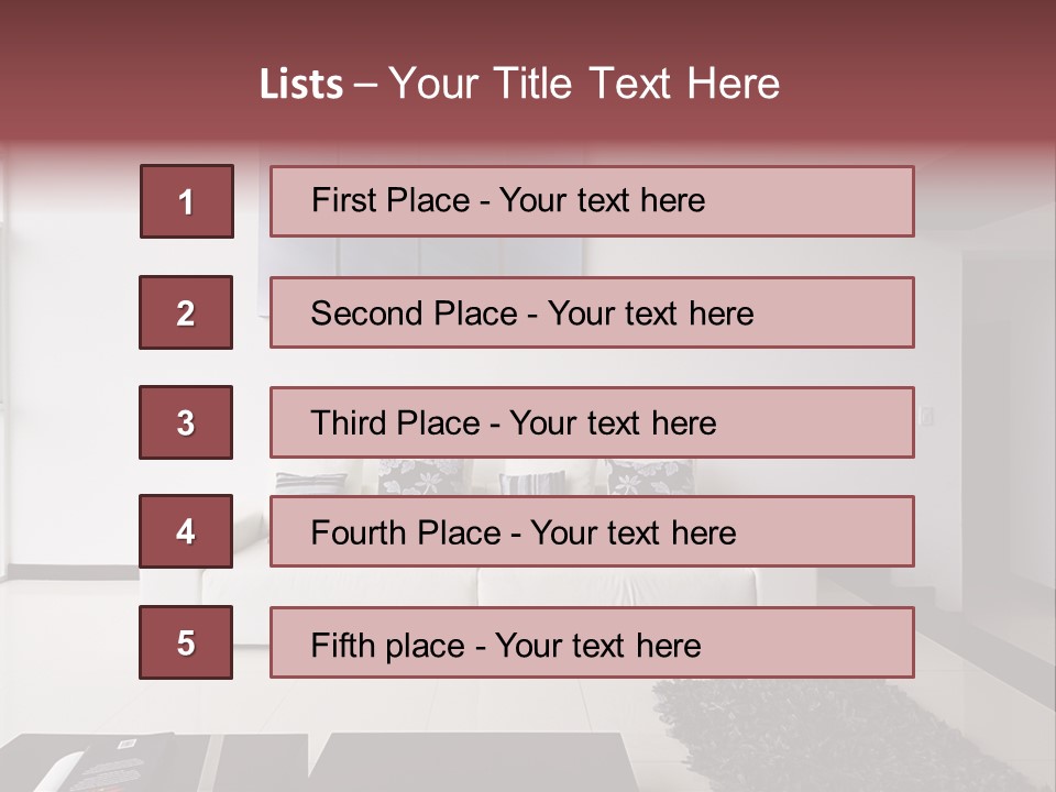 Residential Relax Room PowerPoint Template