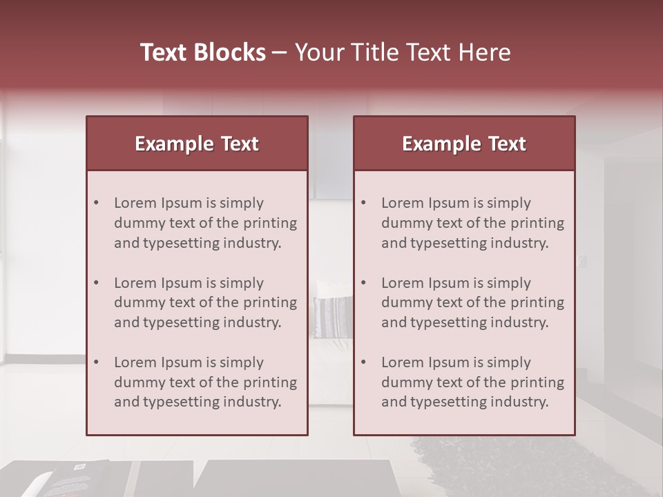 Residential Relax Room PowerPoint Template