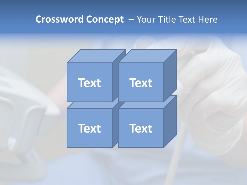 A Person In A Blue Shirt Is Holding A Device PowerPoint Template