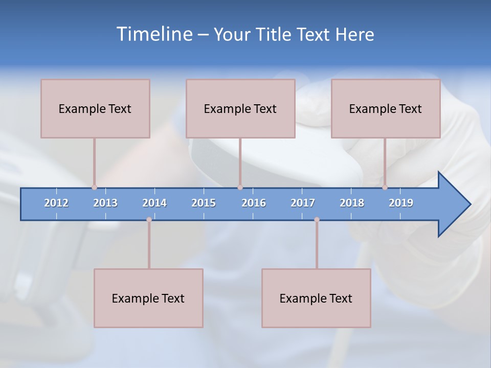 A Person In A Blue Shirt Is Holding A Device PowerPoint Template