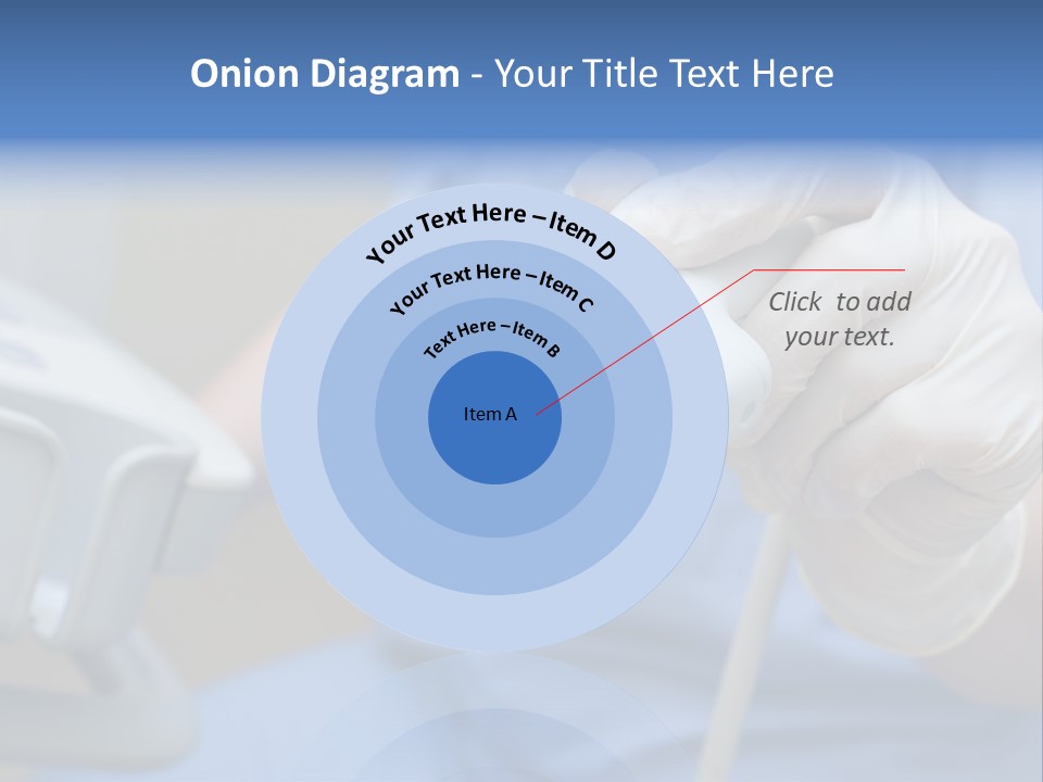 A Person In A Blue Shirt Is Holding A Device PowerPoint Template