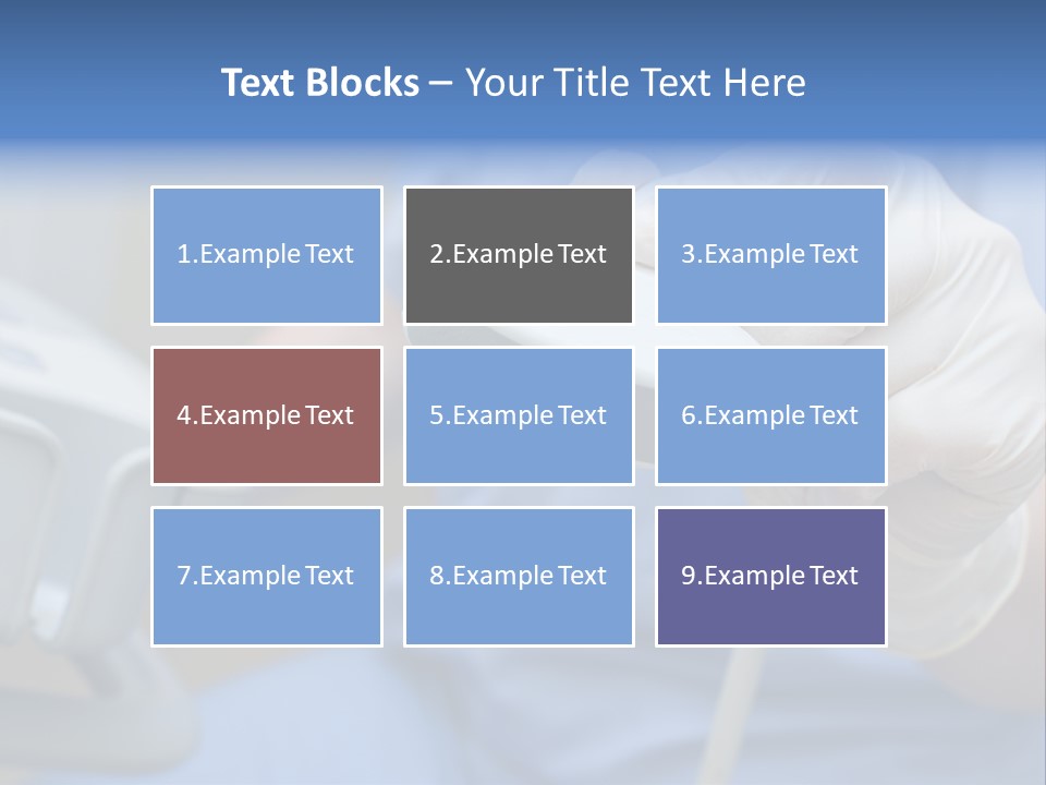 A Person In A Blue Shirt Is Holding A Device PowerPoint Template