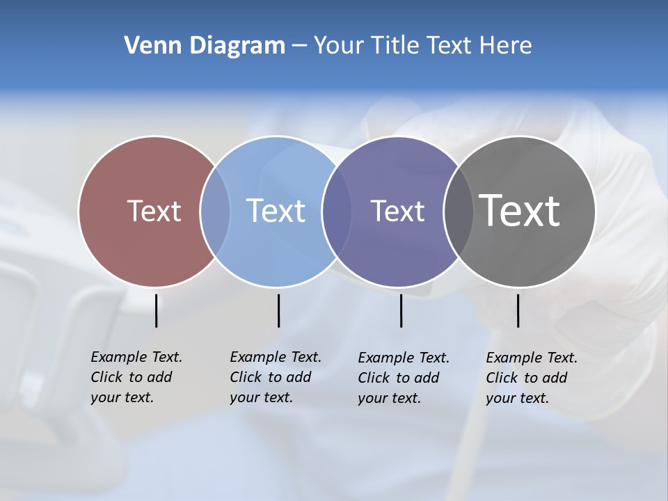 A Person In A Blue Shirt Is Holding A Device PowerPoint Template