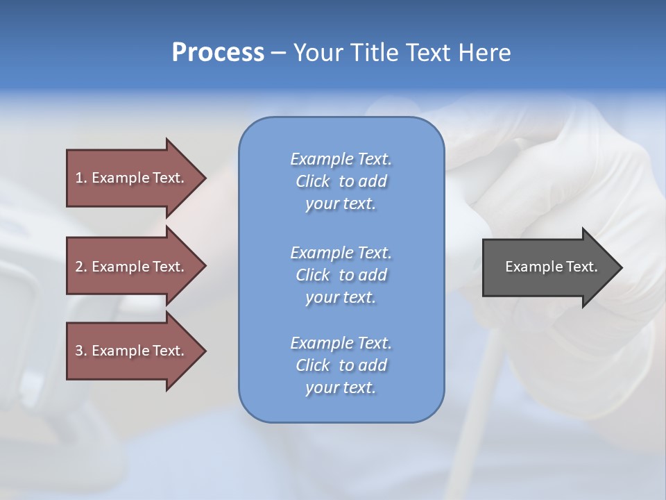 A Person In A Blue Shirt Is Holding A Device PowerPoint Template