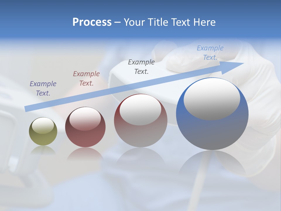 A Person In A Blue Shirt Is Holding A Device PowerPoint Template