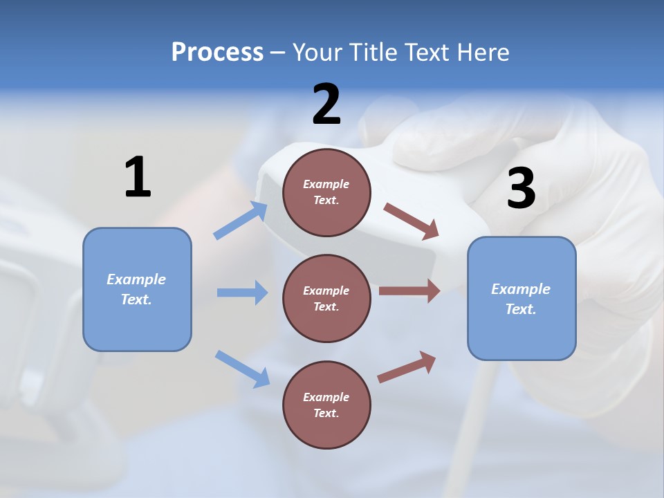 A Person In A Blue Shirt Is Holding A Device PowerPoint Template