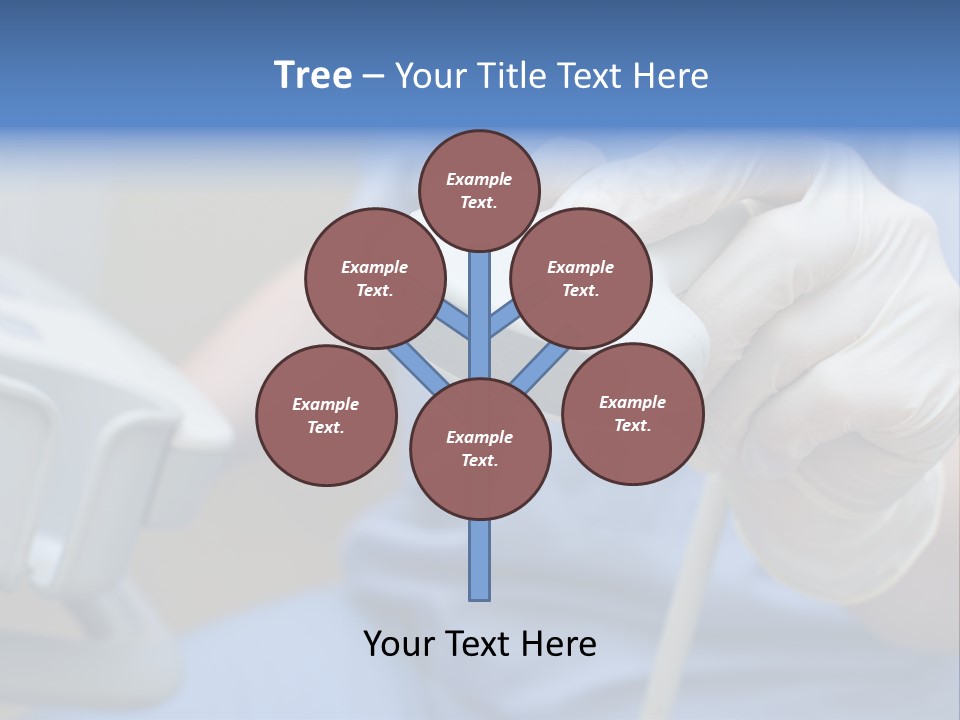 A Person In A Blue Shirt Is Holding A Device PowerPoint Template