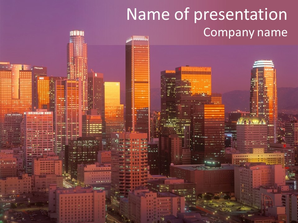 Evening California North America PowerPoint Template