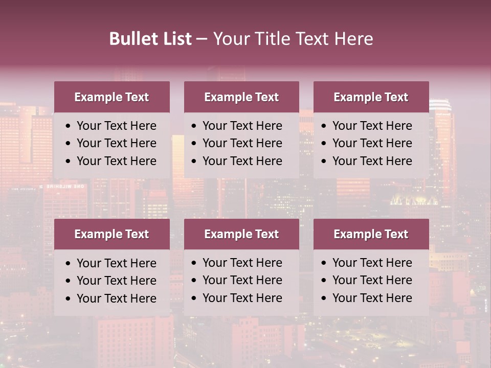 Evening California North America PowerPoint Template