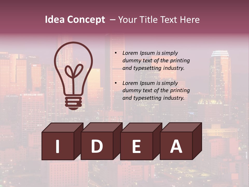 Evening California North America PowerPoint Template