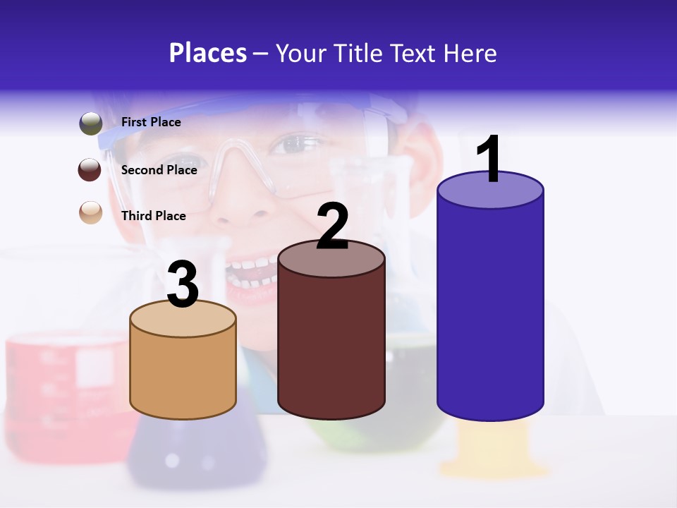 Isolated Chemist Child PowerPoint Template