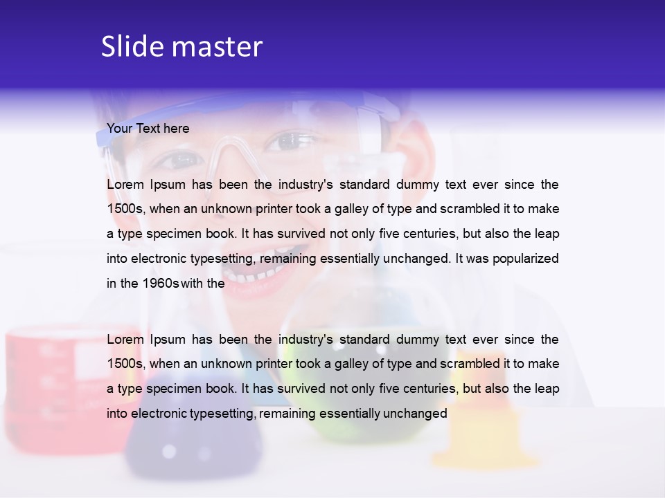 Isolated Chemist Child PowerPoint Template